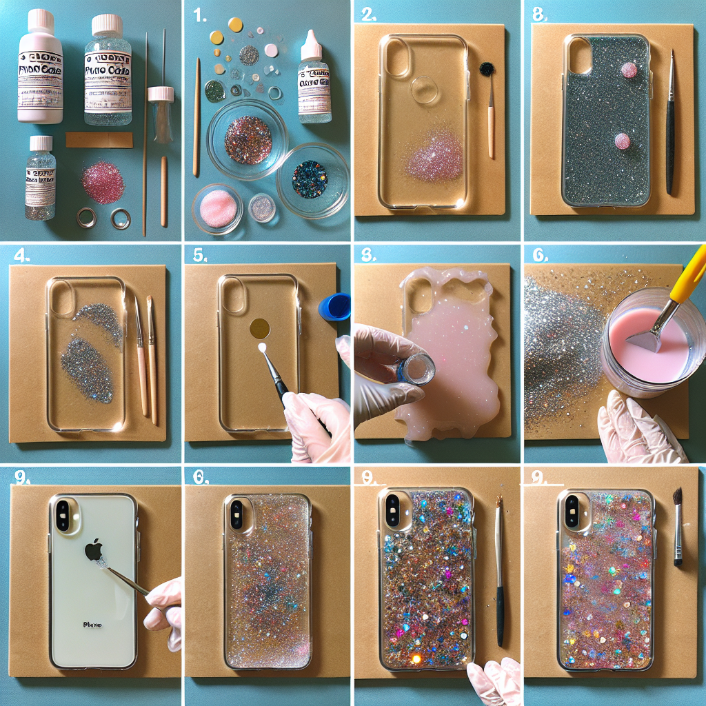 DIY Glitter Phone Case Tutorial with Epoxy Resin